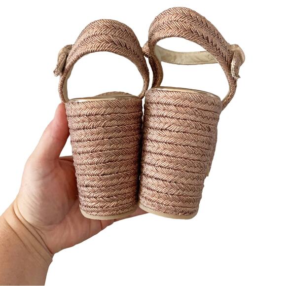 Jeffrey Campbell Asueto Platform Espadrille Sandal 9 Rose Gold NEW - Picture 6 of 9